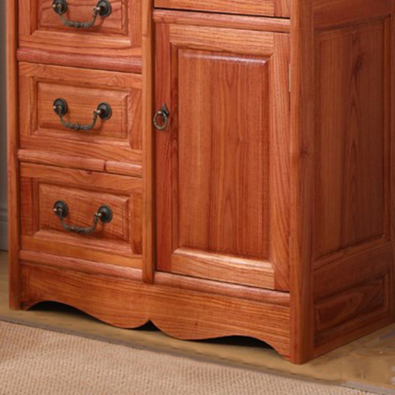 Industrial Square Accent Cabinet Antique Finish Cabinet With Doors