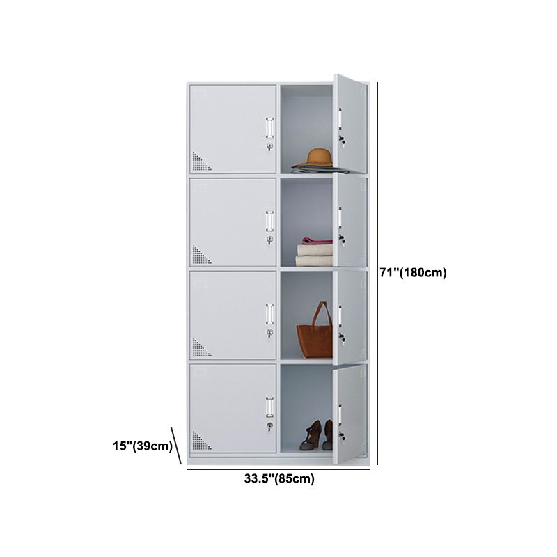 Steel Storage Cabinet with Hinged Door Contemporary Indoor Cabinet