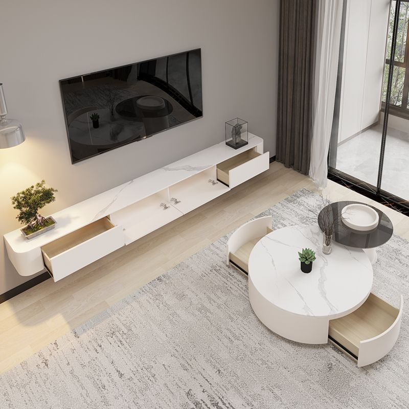 Floating TV Media Stand Contemporary Stand Console with Drawers Clearhalo 'furn' 'furn_tv_stands_entertainment_centers' 'Furniture' 'Living Room Furniture' 'TV Stands & Entertainment Centers' 'TV Stands & Media Storage Furniture' 'tv_stands_entertainment_centers' 1200x1200_248ad7ac-03fa-4361-b9ba-0c6c03f35329