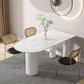 Metal Contemporary Free Form Dining Table Marble Top Table for Kitchen and Dining Room Clearhalo ' dining_table' 'Dining Tables & Seating' 'Dining Tables' 'furn' 'furn_dining_table' 'Furniture' 'furniture_dining_table' 'Kitchen & Dining Furniture' 'kitchen&dining_furn' 'kitchen' 'kitchen_dining_table' 1200x1200_248c024c-cb7c-41af-9b96-4e41e6e5d5c4