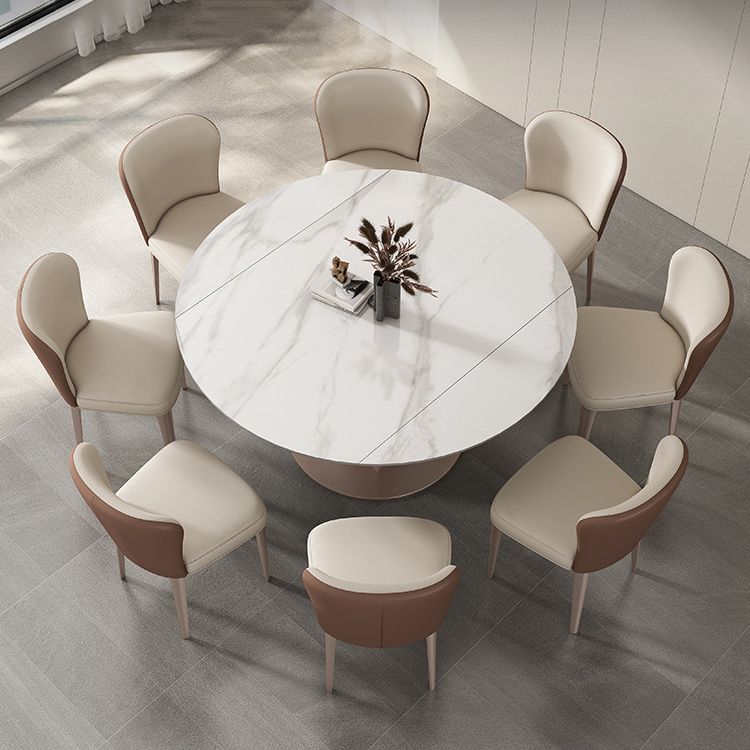 Modern Sintered Stone Dining Table Set 1/2/5/7/9 Pieces Dining Set for Home Use Clearhalo 'Dining Room Sets' 'Dining Tables & Seating' 'dining_room_set' 'furn' 'furn_dining_room_set' 'Furniture' 'Kitchen & Dining Furniture' 1200x1200_248ce15b-a972-44b4-8a57-c25765359293