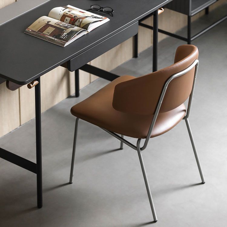 Contemporary Style Dining Chairs Dining Armless Open Back Chairs with Metal Legs Clearhalo ' kitchen&dining_furn' 'Dining Chairs' 'Dining Tables & Seating' 'dining_chair' 'furn' 'furn_dining_chair' 'Furniture' 'furniture_dining_chair' 'Kitchen & Dining Furniture' 'kitchen' 1200x1200_248e99a2-caca-432a-8713-ec33e0963c99