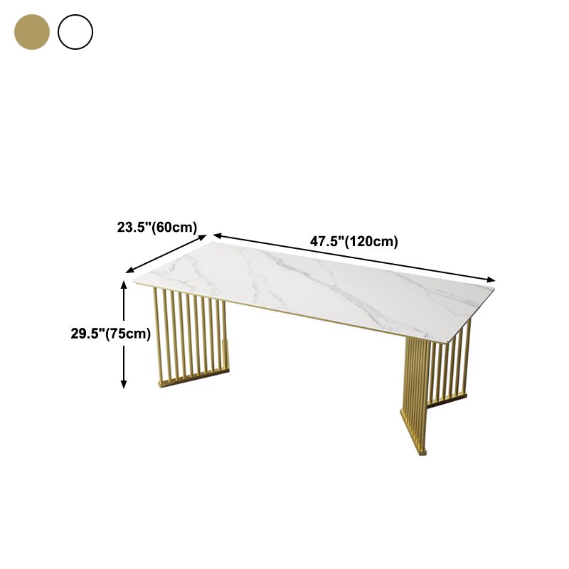 Glam 1/5 Pieces Dining Set Rectangle Stone Dining Table for Dining Room Clearhalo 'Dining Room Sets' 'Dining Tables & Seating' 'dining_room_set' 'furn' 'furn_dining_room_set' 'Furniture' 'furniture_dining_room_set' 'Kitchen & Dining Furniture' 1200x1200_24902fb8-c9f4-460d-96bd-c2c8ec10a48e