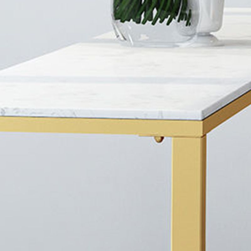 Glam Style Rectangle Bar Table Faux Marble Bar Dining Table for Living Room Clearhalo 'Bar Furniture' 'Bar Tables' 'bar_tables' 'furn' 'furn_bar_tables' 'Furniture' 'Kitchen & Dining Furniture' 1200x1200_24905e63-7f3f-4251-b2bf-859def432234