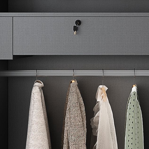 Mirrored Finish Wardrobe Armoire Modern Style Engineered Wood Wardrobe Clearhalo 'Armoires & Wardrobes' 'armoires_wardrobes' 'Bedroom Furniture' 'furn' 'furn_armoires_wardrobes' 'Furniture' 1200x1200_24917b58-bc03-4dcc-a8b2-498d0efa63b8