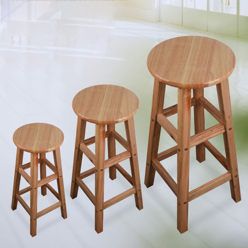 Modern Round Backless Bar Stool Indoor Oak Wood Natural Finish Counter Stool Clearhalo 'Bar Furniture' 'Bar Stools' 'bar_stools' 'furn' 'furn_bar_stools' 'furniture_bar_stools' 'Kitchen & Dining Furniture' 'kitchen&dining_furn' 'kitchen' 'kitchen_furn' Furniture' 1200x1200_249201d7-e4e9-4c37-a430-0326e7a8722b