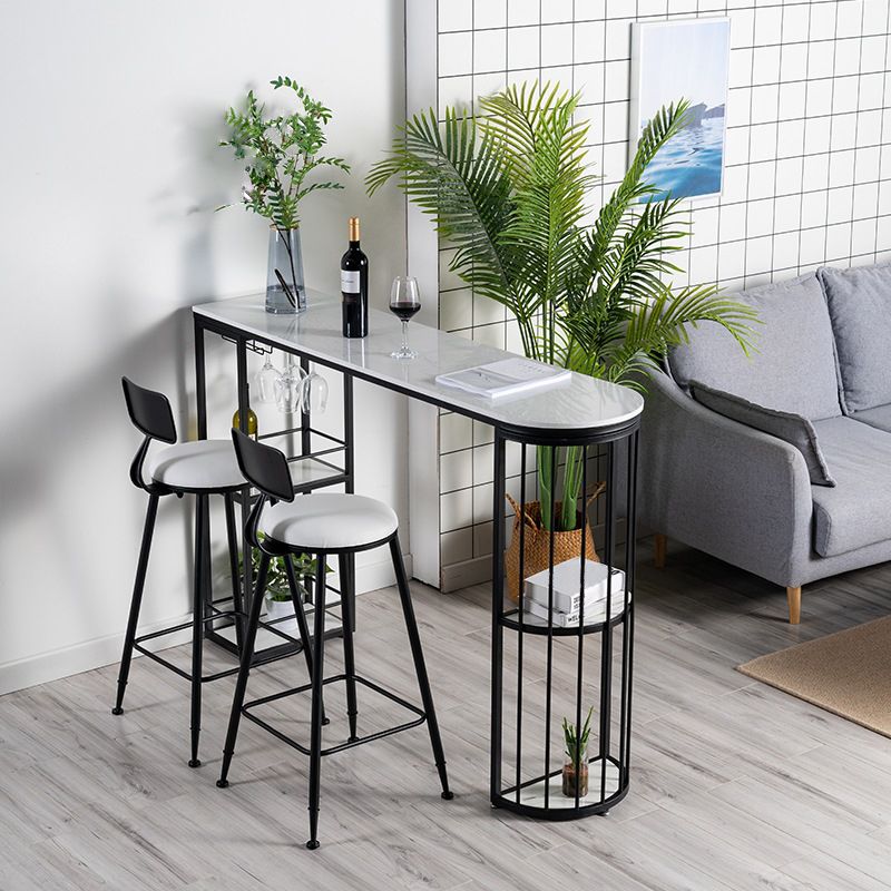 1/2/3 pièces de table de bar en marbre set glamour mate finition tabouret de bar et table de table