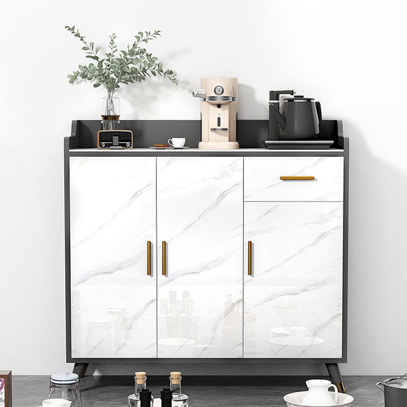Sideboard di pietra contemporanea Scaffali regolabili Sideboard mobile con 1 disegno