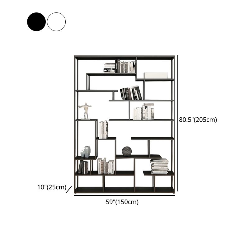 80.71"H Bookcase Open Back Contemporary Style Bookshelf for Office Home Clearhalo 'Bookcases' 'furn' 'furn_bookcases' 'Furniture' 'furniture_bookcases' 'Office Furniture' 1200x1200_2496a26e-4154-463c-87ae-e49a09080bca