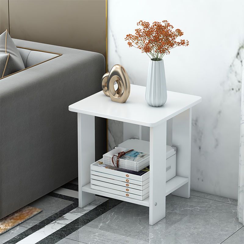 Contemporary Wooden Side Table One Shelf End Table With Four Legs Clearhalo 'Coffee & Accent Tables' 'End & Side Tables' 'end_side_table' 'end_side_tables' 'furn' 'furn_end_side_tables' 'Furniture' 'furniture_end_side_table' 'Living Room Furniture' 1200x1200_2496f202-1a8b-4ac2-b644-f8c327e1eac3