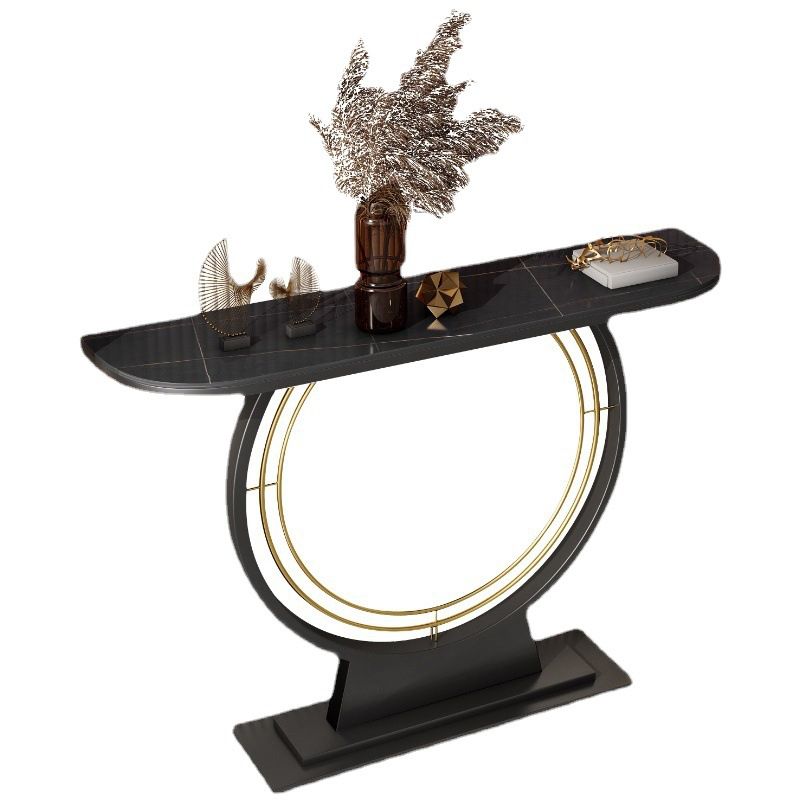 Tabla de acento contemporáneo Tabla de sofá de acabado antiguo en mármol