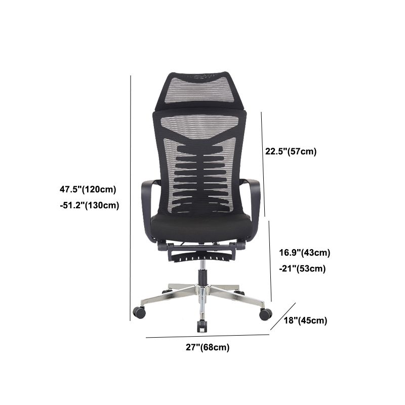 Mesh Office Desk Chair High Back Black Office Chair with Arms Contemporary Chair Clearhalo 'furn' 'furn_office_chair' 'Furniture' 'Office Chairs' 'Office Furniture' 'office_chair' 1200x1200_2497bbb0-7fb3-4ecb-a7c4-e0cf605e1460
