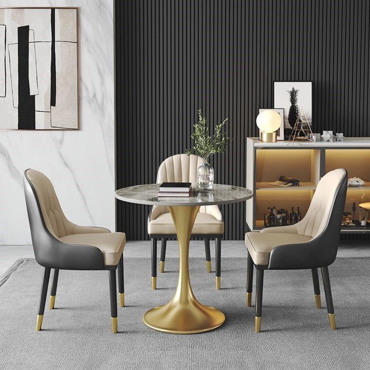 Traditional Luxury Dining Table Sintered Stone Tulip Table for Dining Room Clearhalo 'Dining Tables & Seating' 'Dining Tables' 'dining_table' 'furn' 'furn_dining_table' 'Furniture' 'Kitchen & Dining Furniture' 1200x1200_2497e4c5-1e03-4d1a-9ca0-762f519315cb