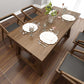 Fixed Solid Wood Top Kitchen Table Set with Double Pedestal Base Dining Table Sets for Home Clearhalo 'Dining Room Sets' 'Dining Tables & Seating' 'dining_room_set' 'furn' 'furn_dining_room_set' 'Furniture' 'furniture_dining_room_set' 'Kitchen & Dining Furniture' 'kitchen&dining_furn' 'kitchen' 1200x1200_24984782-9e57-4bd5-97f6-f4d2279a5104