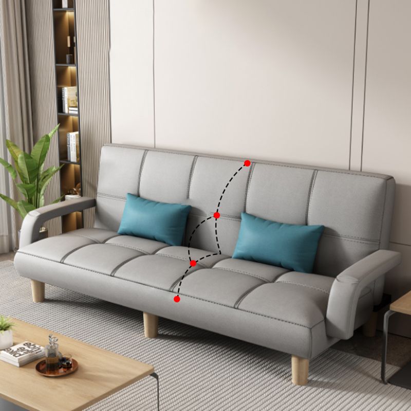 Sofá de sofá cama escandinava Futon Sofá Biscuit Back Futon Sleeper Sofa