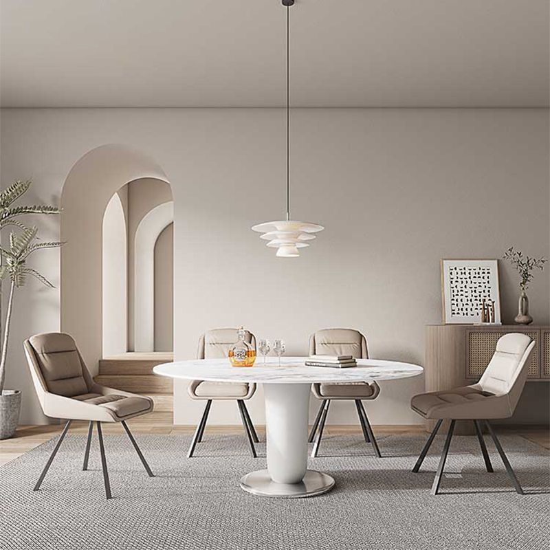 Mid-Century Modern Armless Side Chair Sewn Pillow Back Side Chair