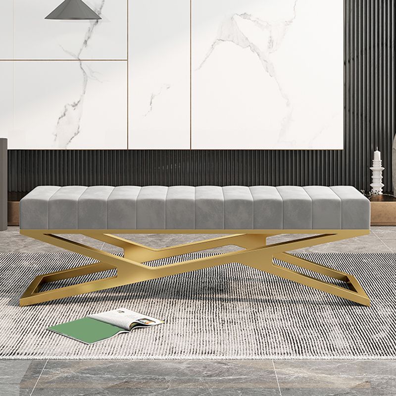 Glam Solid Color Seating Bench Upholstered Entryway and Bedroom Bench with Cushioned Clearhalo 'Benches' 'Chairs & Seating' 'furn' 'furn_benches' 'Furniture' 'Living Room Furniture' 1200x1200_249a3b09-6ff6-499a-baa6-b72524619231