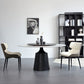 Modern Dining Set 1/5/7 Pcs Round Sintered Stone Dining Table with Upholstered Chairs