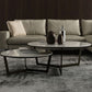 Glam White Frame Coffee Table Round Slate Top Cocktail Table Clearhalo 'Coffee & Accent Tables' 'Coffee Tables' 'coffee_tables' 'furn' 'furn_coffee_tables' 'Furniture' 'Living Room Furniture' 1200x1200_249c703d-25a5-4a9b-91a7-27a84ecde689