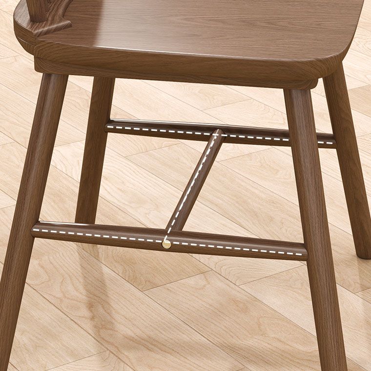 Solid Wood Dining Room Chairs Industrial Style Windsor Back Side Chair