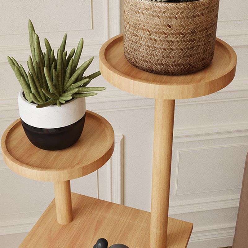 Contemporary Wooden Oval Top Side Table End Table36.22" High with Storage Clearhalo 'Coffee & Accent Tables' 'End & Side Tables' 'end_side_tables' 'furn' 'furn_end_side_tables' 'Furniture' 'Living Room Furniture' 1200x1200_249da3b5-6711-4f2b-a803-a2803eb0b15a