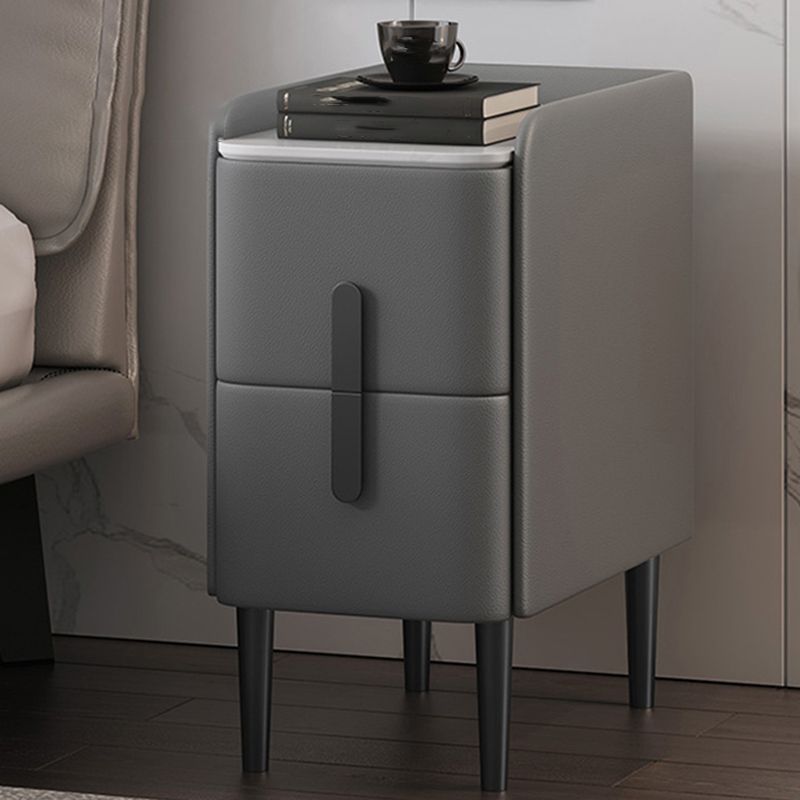 Malcada de noche glamorosa con 4 patas 21.65 "de altura 2 - mesa de noche de piedra de cajón