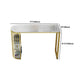Glam Juego de mesa de bar de 1/3 piezas, mesa de mostrador de piedra con taburetes altos para sala de estar