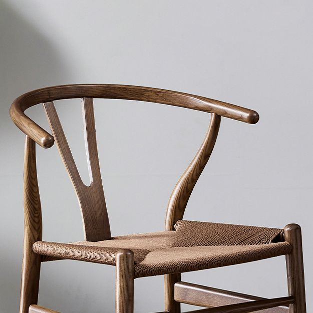 Contemporary Upholstered Restaurant Arm Chair Natural Wishbone Dining Chair Clearhalo ' kitchen&dining_furn' 'Dining Chairs' 'Dining Tables & Seating' 'dining_chair' 'furn' 'furn_dining_chair' 'Furniture' 'furniture_dining_chair' 'Kitchen & Dining Furniture' 'kitchen' 1200x1200_249ed924-a09a-45f8-b351-de381b5ed85d