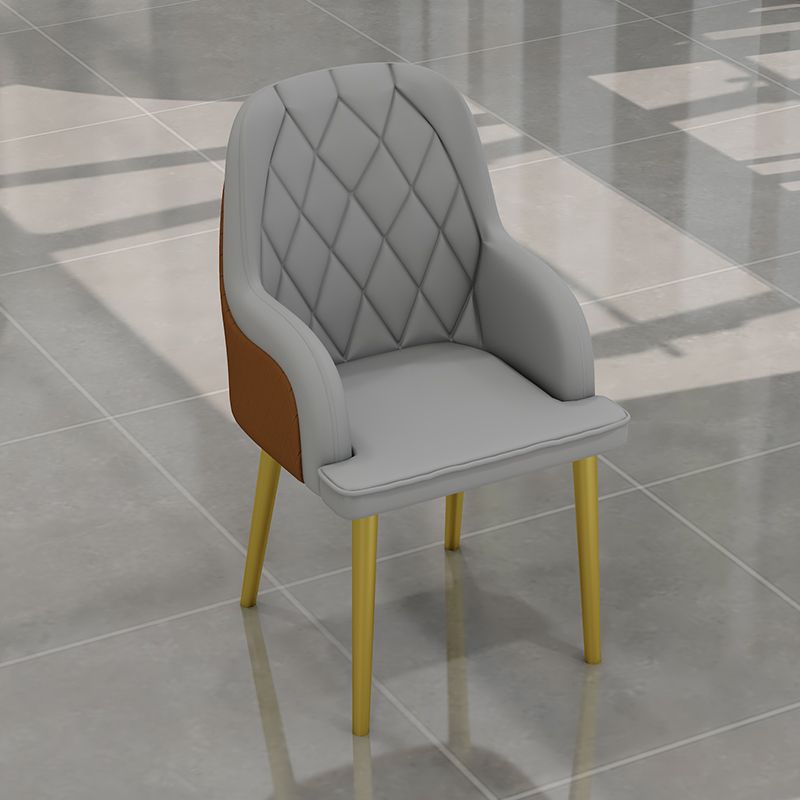 Scandinavisch design lederen eetkamerstoelen stoere achterstoel met achterste arm voor keuken