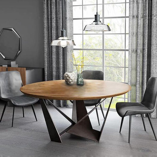 Contemporary Dining Table Round Solid Wood Dinner Table for Home Kitchen Dinner Clearhalo 'Dining Tables & Seating' 'Dining Tables' 'dining_table' 'furn' 'furn_dining_table' 'Furniture' 'Kitchen & Dining Furniture' 1200x1200_249fcb6b-6cd3-40ed-b291-b04d93d60050