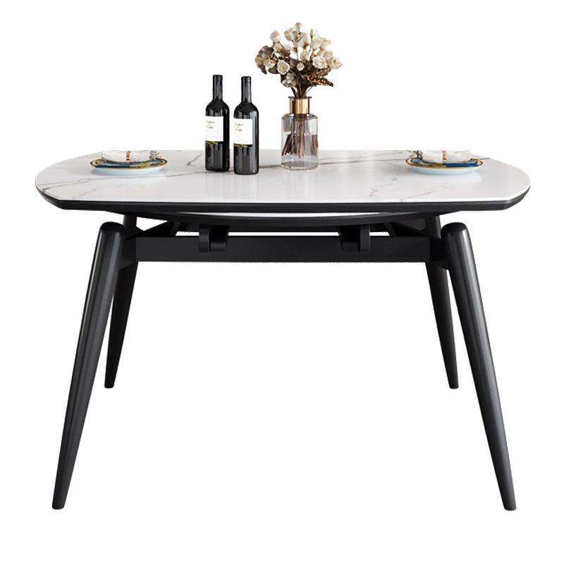 Sintered Stone Top Extendable Round Table for Restaurant Modern Dining Table with 4 Legs Clearhalo ' dining_table' 'Dining Tables & Seating' 'Dining Tables' 'furn' 'furn_dining_table' 'Furniture' 'furniture_dining_table' 'Kitchen & Dining Furniture' 'kitchen&dining_furn' 'kitchen' 'kitchen_dining_table' 1200x1200_24a092bf-711b-4490-9e05-9057dcf82c64