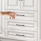 White Armoire Artificial Wood Wardrobe with Drawers and Clothes Rails Storage Cabinet