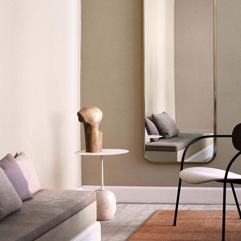 Moderne ronde metalen bijzettafel 15.74 "brede voetstuk eindtafel