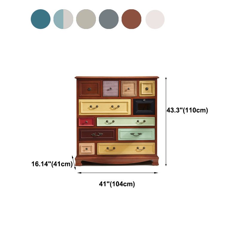 Cassa di stoccaggio della camera da letto cassa in legno massiccio con cassetti