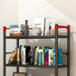 Industrial Steel Etagere Bookshelf Vertical Open Bookshelf with Caster Wheels Clearhalo 'Bookcases' 'furn' 'furn_bookcases' 'Furniture' 'furniture_bookcases' 'Office Furniture' 1200x1200_24a2f42c-1af9-429f-a3c4-b9dbba3f9954