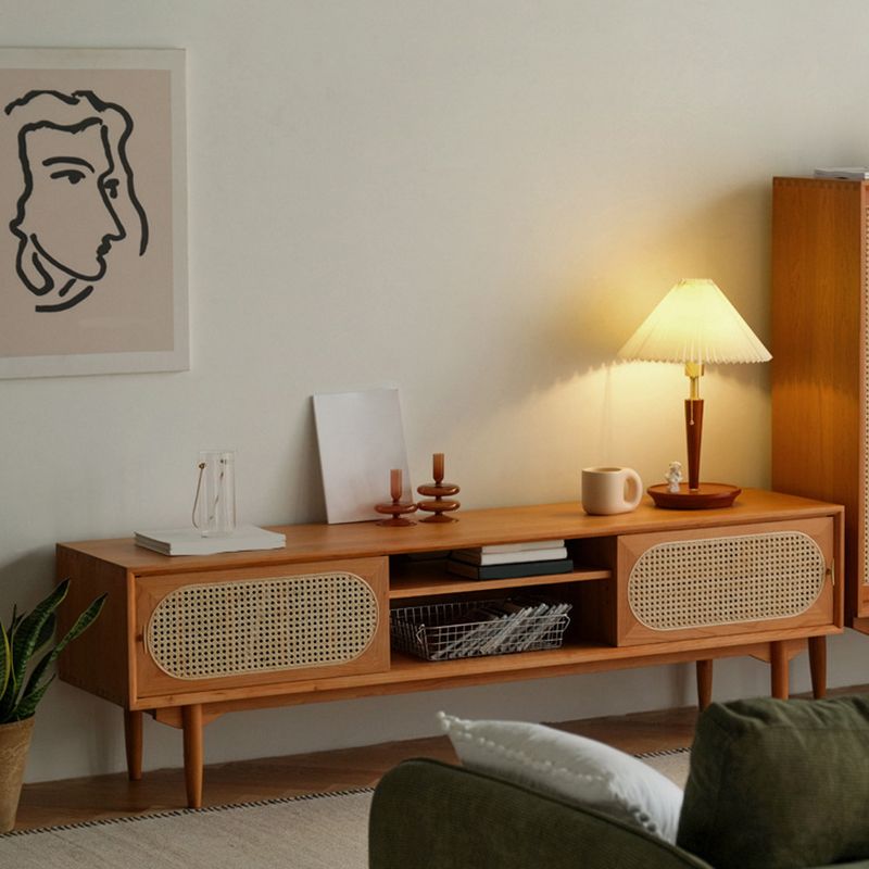 Scandinavian TV Media Stand Solid Wood TV Console for Living Room Clearhalo 'furn' 'furn_tv_stands_entertainment_centers' 'Furniture' 'Living Room Furniture' 'TV Stands & Entertainment Centers' 'TV Stands & Media Storage Furniture' 'tv_stands_entertainment_centers' 1200x1200_24a52d38-ad3a-4a69-a5e8-a3f6ce8cfc6b