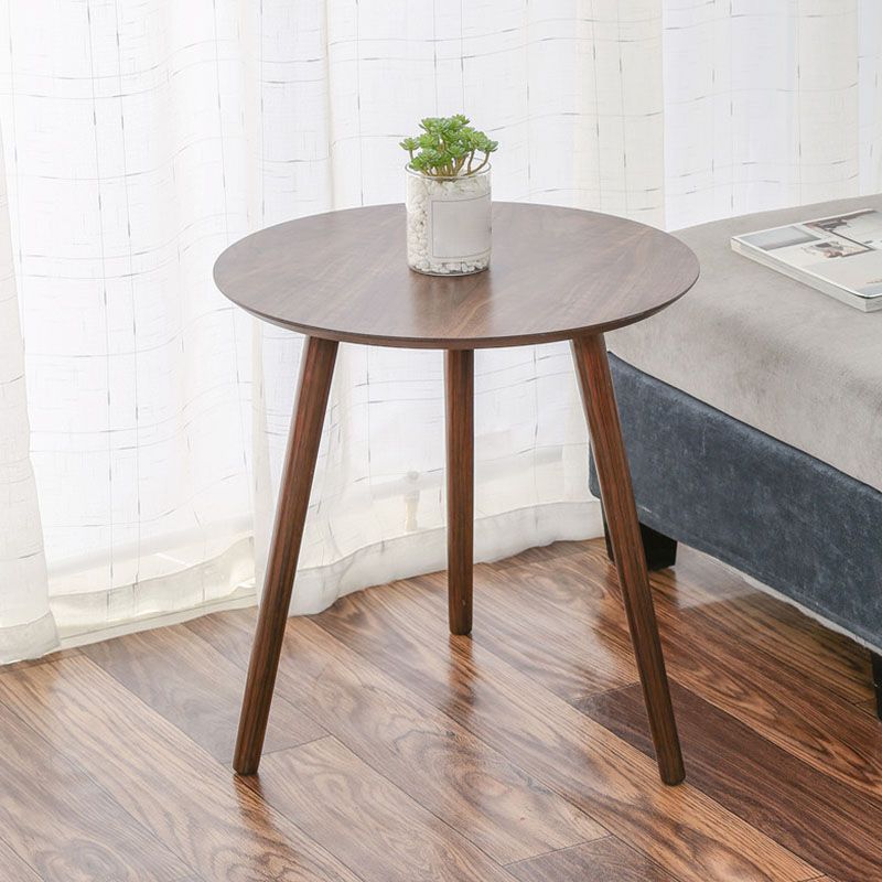 Modern 3 Legs Cocktail Table Round Wood Coffee Table - Brown Clearhalo 'Coffee & Accent Tables' 'Coffee Tables' 'coffee_tables' 'furn' 'furn_coffee_tables' 'Furniture' 'furniture_coffee_tables' 'Living Room Furniture' 1200x1200_24a5fe49-a867-4760-b822-e8c0f5667971