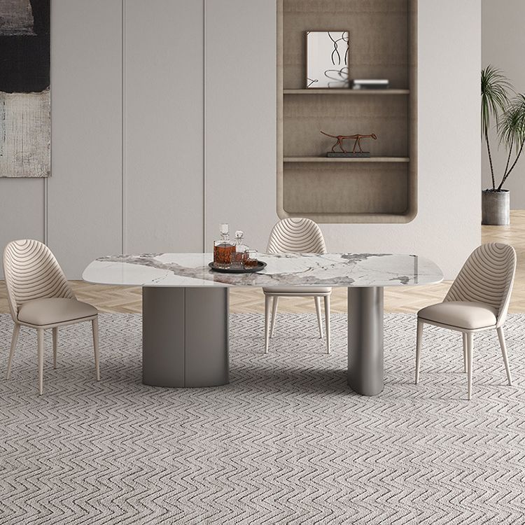 Modern Sintered Stone Top Dining Set Rectangle 1/4/5/6 Pieces Dining Table with Chairs Clearhalo 'Dining Room Sets' 'Dining Tables & Seating' 'dining_room_set' 'furn' 'furn_dining_room_set' 'Furniture' 'furniture_dining_room_set' 'Kitchen & Dining Furniture' 1200x1200_24a6dd08-cddd-45c3-8101-042208c24577