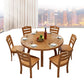 Modern Rubberwood Dinner Table Round 4 Legs Drop-Leaf Table for Home Use Clearhalo ' dining_table' 'Dining Tables & Seating' 'Dining Tables' 'furn' 'furn_dining_table' 'Furniture' 'furniture_dining_table' 'Kitchen & Dining Furniture' 'kitchen&dining_furn' 'kitchen' 'kitchen_dining_table' 1200x1200_24a6fae5-d069-4fd5-8d22-0372ca92e7a6