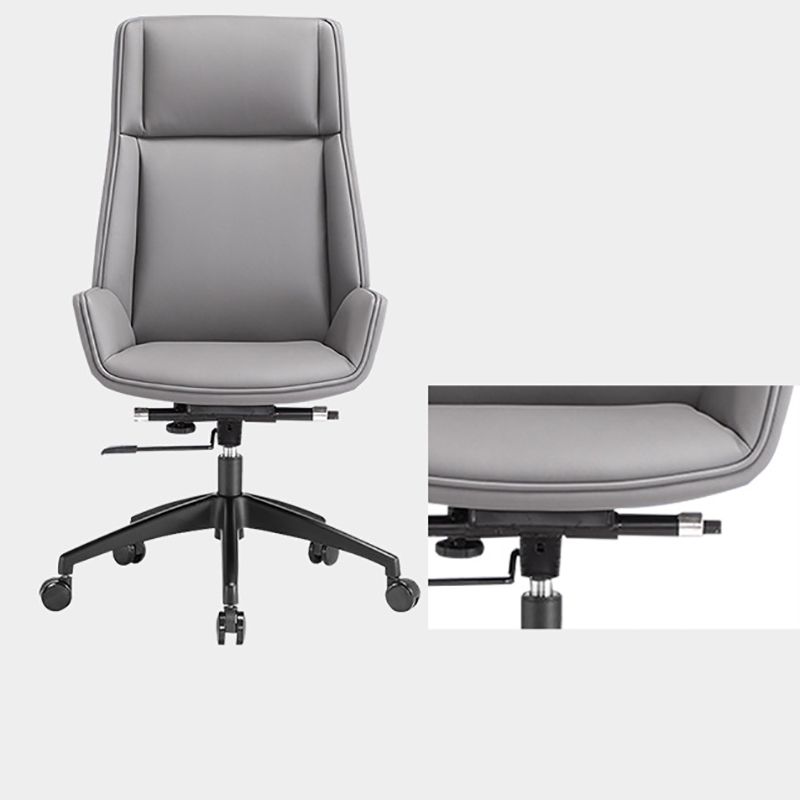 Contemporary Chair Adjustable Seat Height Pillow Included Gray Office Chair Clearhalo 'furn' 'furn_office_chair' 'Furniture' 'Office Chairs' 'Office Furniture' 'office_chair' 1200x1200_24a8320e-551e-4108-869d-11c4f1afb9d8