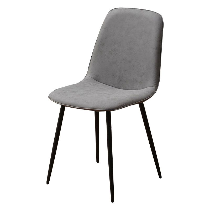 Modern Home Solid Back Side Chair Matte Finish Upholstered Dining Chair Clearhalo ' kitchen&dining_furn' 'Dining Chairs' 'Dining Tables & Seating' 'dining_chair' 'furn' 'furn_dining_chair' 'Furniture' 'furniture_dining_chair' 'Kitchen & Dining Furniture' 'kitchen' 1200x1200_24ab3c7d-2edc-4d38-8203-aa90bdb02fd8