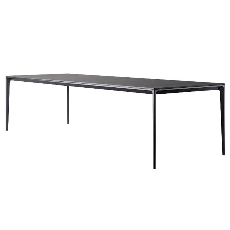 Simplicity Sintered Stone Dining Table Rectangular Table with Metallic Four-leg Clearhalo ' dining_table' 'Dining Tables & Seating' 'Dining Tables' 'Furniture' 'furniture_dining_table' 'Kitchen & Dining Furniture' 'kitchen&dining_furn' 'kitchen' 'kitchen_dining_table' 1200x1200_24aba8a0-c0f3-4d20-8686-df73f63e7dec