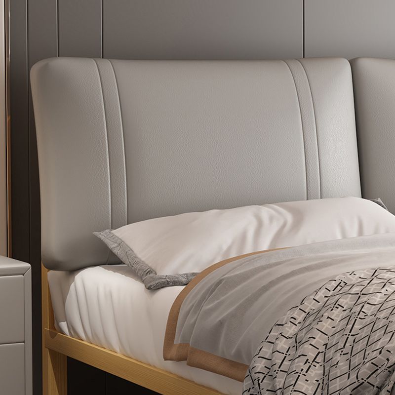 Piattaforma glam a colori solidi telaio in metallo con testiera