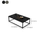 Modern Simple 1 Single Cocktail Table Rectangular Frame Coffee Table with Storage Shelf Clearhalo 'Coffee & Accent Tables' 'Coffee Tables' 'coffee_tables' 'furn' 'furn_coffee_tables' 'Furniture' 'Living Room Furniture' 1200x1200_24ac1573-6780-407b-81d4-ca956d623a95