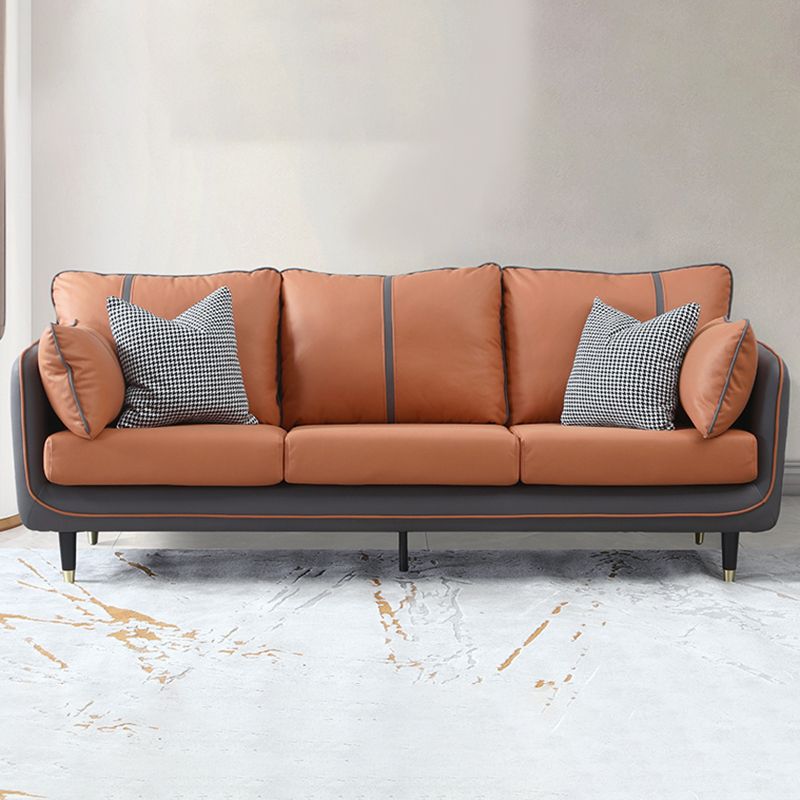 フェイクレザー85 "高タキシードアームソファ枕、リビングルーム