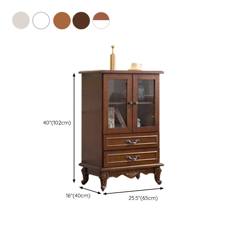 Tradizionale per il display di vetro per il display mobile in legno massiccio per sala da pranzo