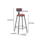 Industrial 1/3/4/5 Pieces Bar Table Set Square Pine Wood Counter Table with Stools