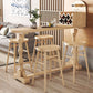 Trestle Base Bar Table Contemporary Solid Wood Bar Dining Table with Wine Rack Clearhalo 'Bar Furniture' 'Bar Tables' 'bar_tables' 'furn' 'furn_bar_tables' 'Furniture' 'Kitchen & Dining Furniture' 1200x1200_24b42a03-874e-488c-924f-90a0798e1bf2