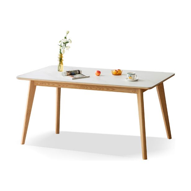 Moderne rechthoekige stenen eettafel Ash poten voor eetkamer