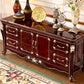 Sideboard glam sideboard in legno in gomma con porta e cassetto per soggiorno